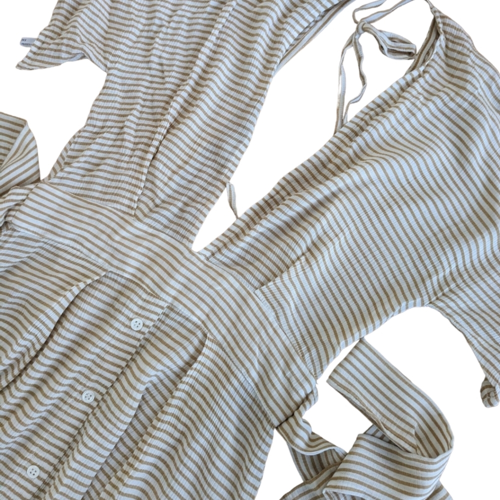Faithfull the Brand Mustang Midi Dress in Camp Cove Stripe - US 4 - Picture 10 of 13